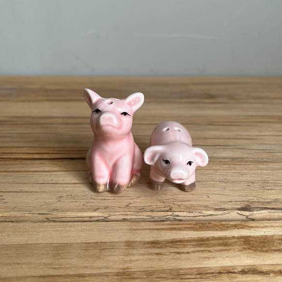unbranded Other - 2/$15 Ceramic pink piggy salt and pepper shakers